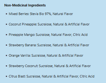 Believe Supplements Superfoods + Greens 30 Servings — Orange Vanilla — ingredients label and nutrition facts panel