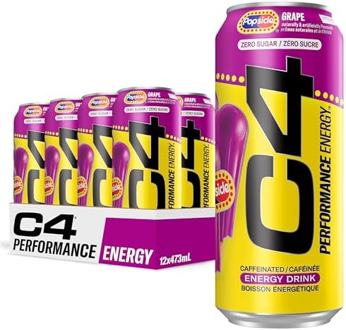 Cellucor C4 Energy Drink Popsicle Grape (Case of 12 x 473ml Cans)