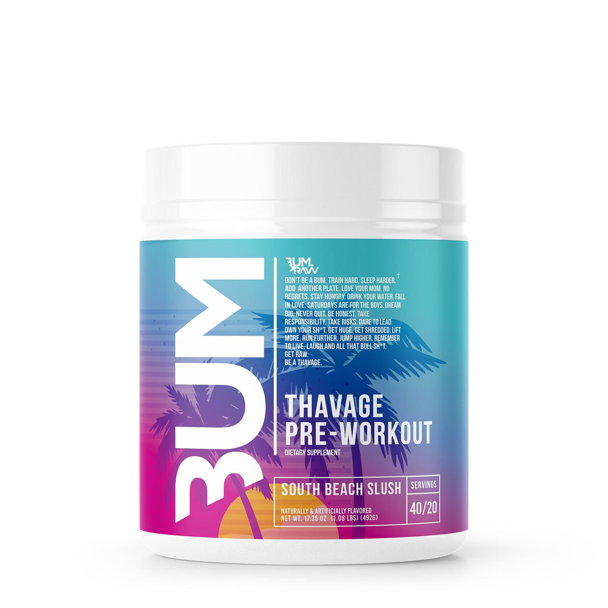 CBUM RAW Thavage Pre-Workout 40 Servings