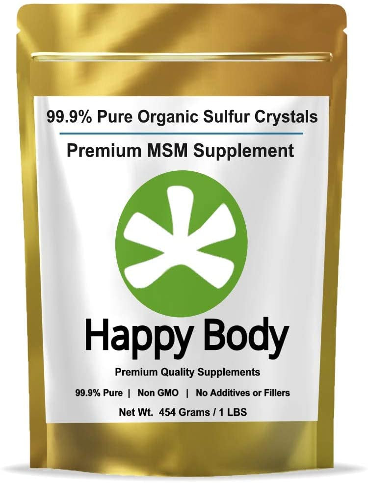 Happy Body Pure Organic MSM Sulfur Crystals (454g)