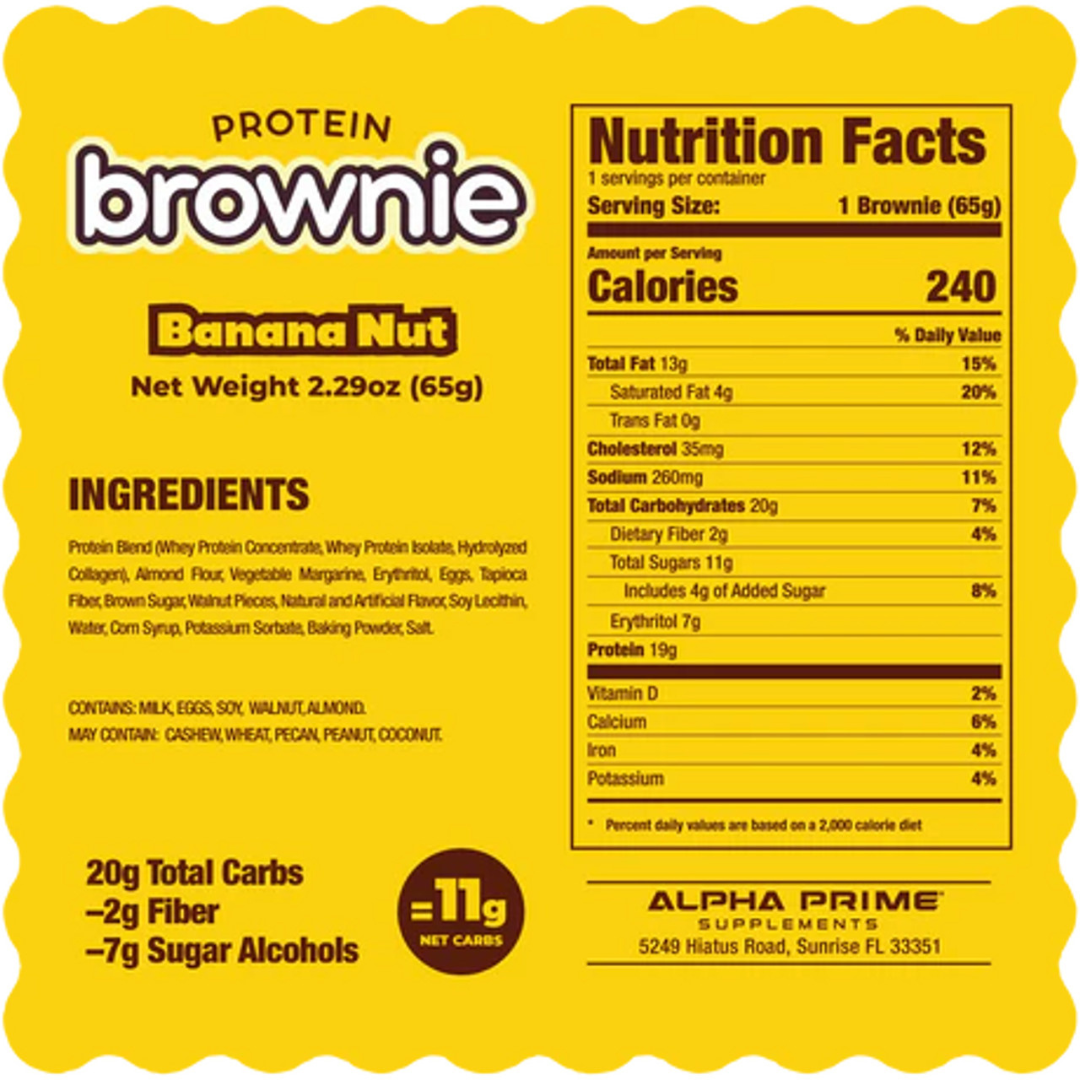 AP Prime Bites Protein Brownie (Box of 12) - Banana Nut