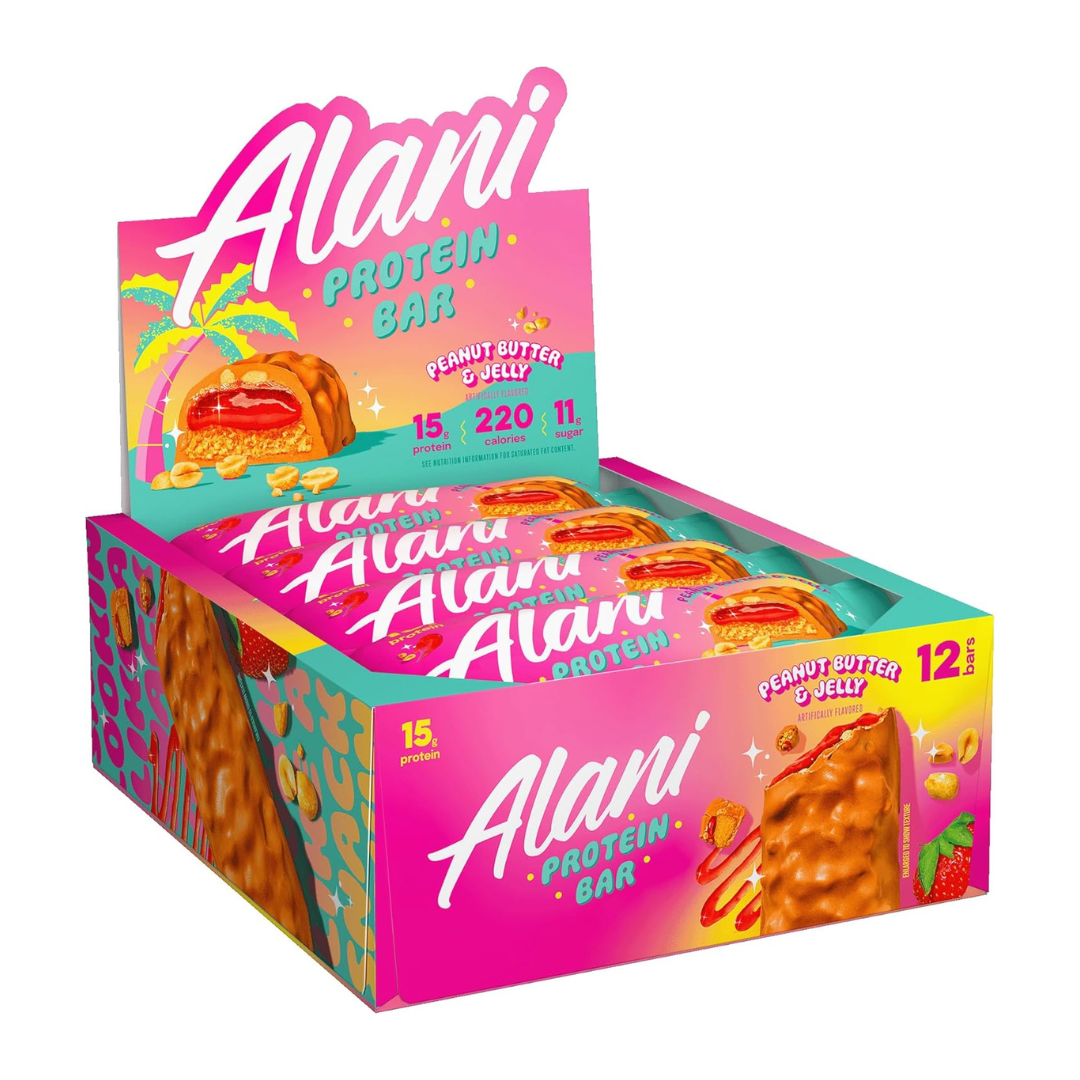 Alani Protein Bar Peanut Butter & Jelly (Box of 12)