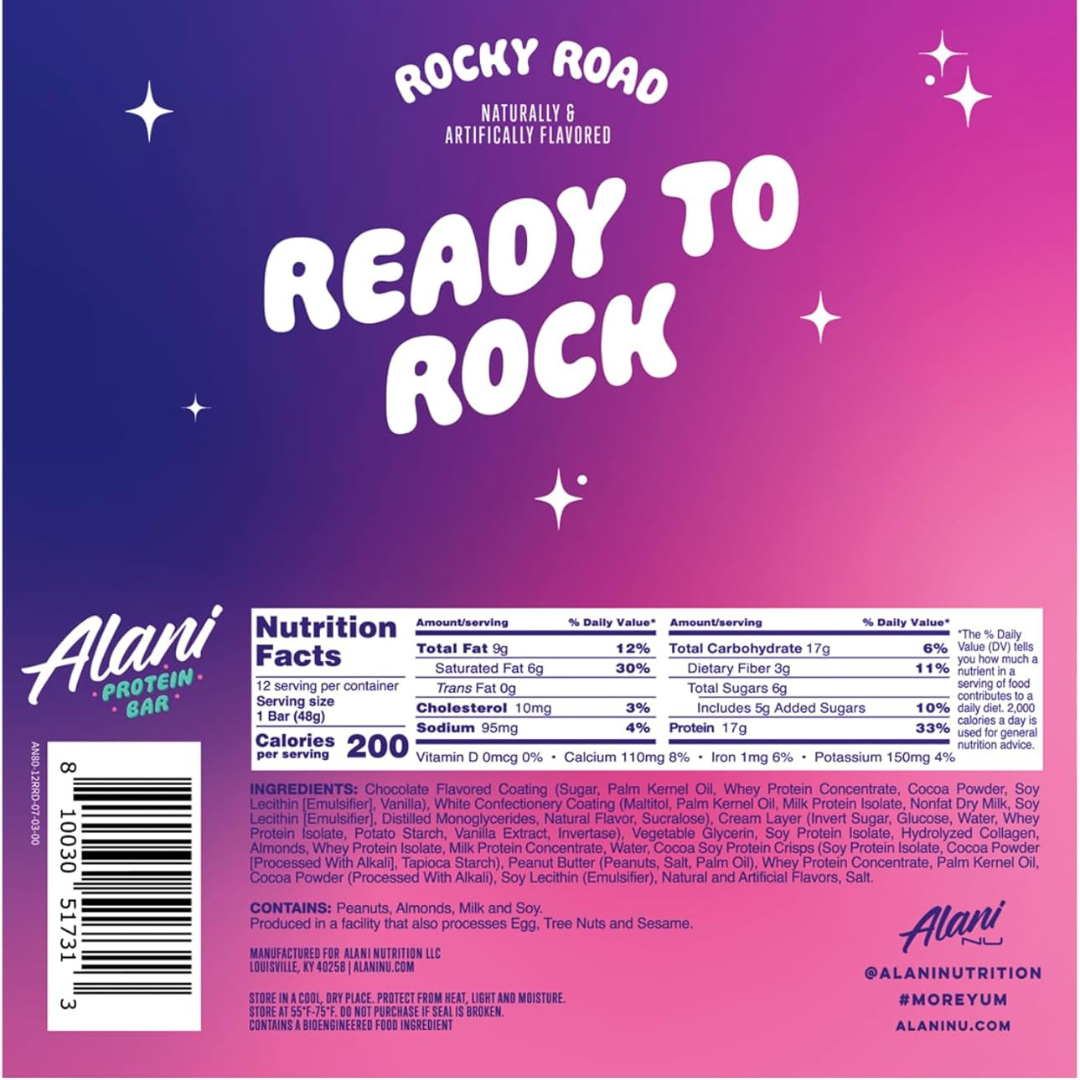 Alani Protein Bar Rocky Road (Box of 12)