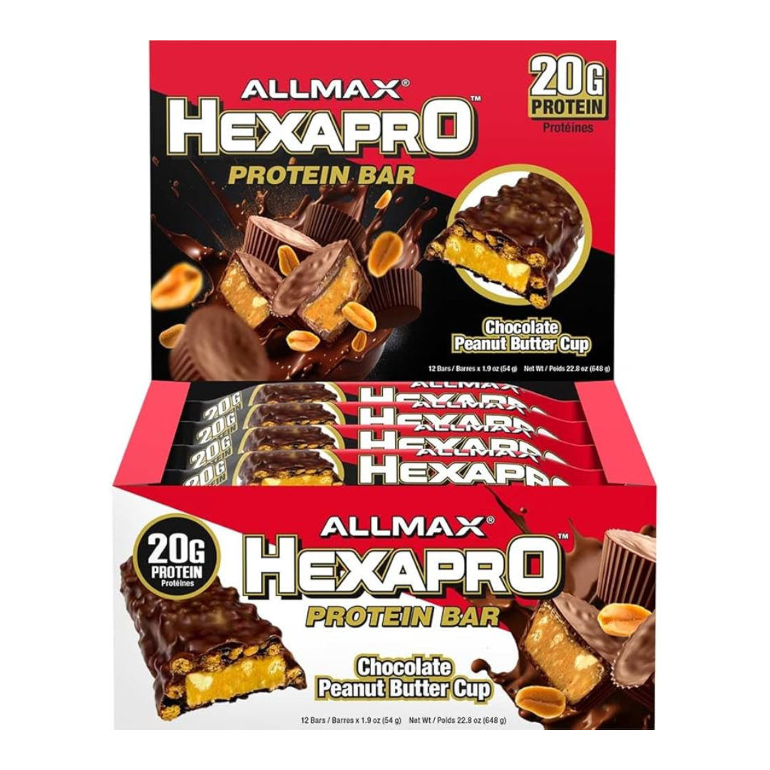 Allmax Hexapro Protein Bars (Box of 12) - Chocolate Peanut Butter
