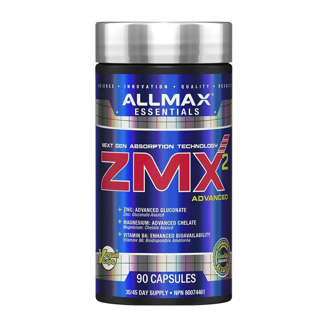 Allmax ZMX2 90 Capsules Zinc Magnesium Supplement (ZMA)
