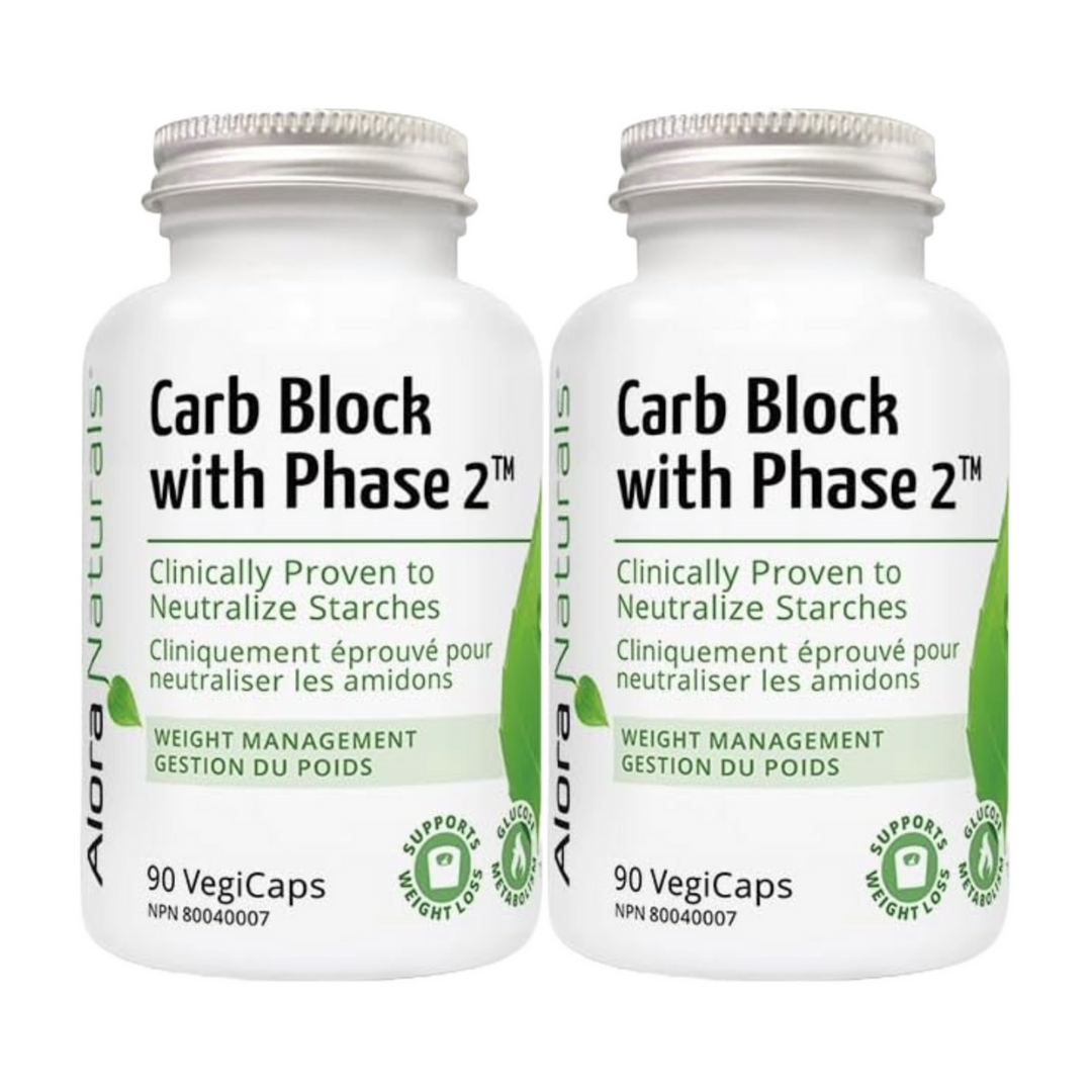 Alora Naturals Carb Block with Phase 2 90 Capsules (Pack of 2)