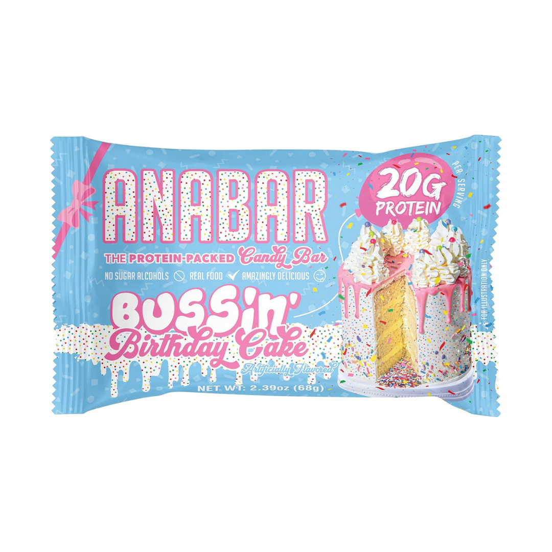 Anabar Whole Food Performance Bar 65g ( Box of 12 ) - Birthday Cake