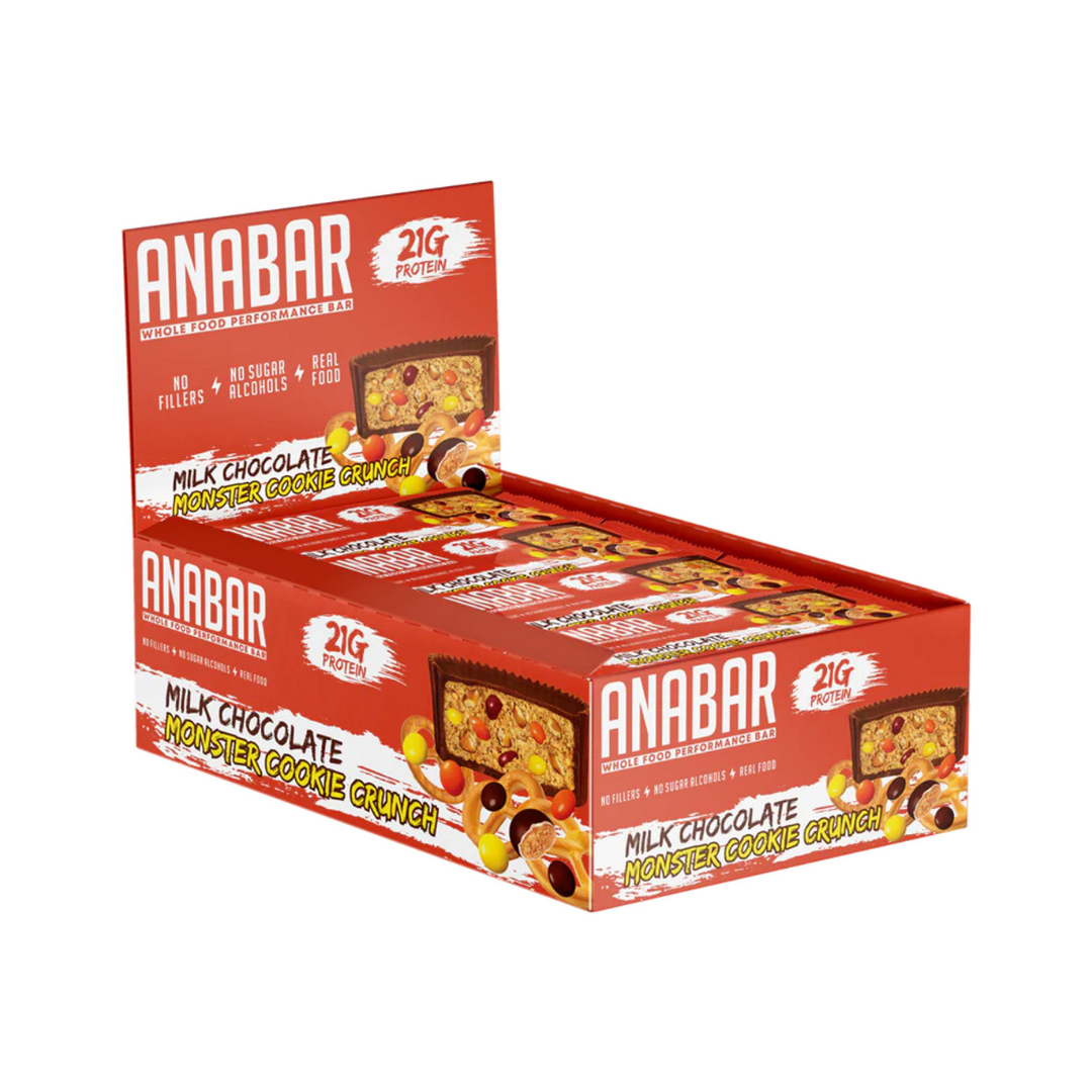Anabar Whole Food Performance Bar 65g  ( Box of 12 ) - Milk Chocolate Monster Cookie Crunch