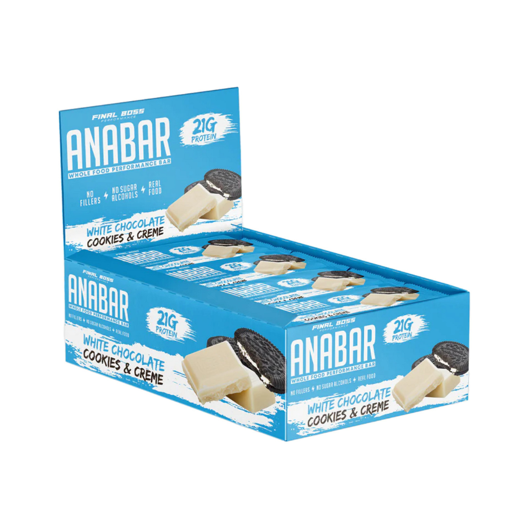 Anabar Whole Food Performance Bar 65g ( Box of 12 ) - White Chocolate Cookies & Cream