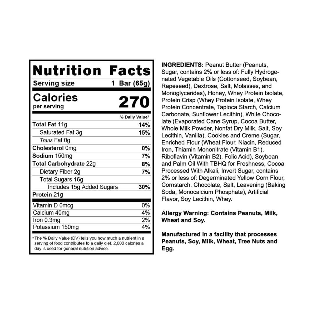 Anabar Whole Food Performance Bar 65g ( Box of 12 ) - White Chocolate Cookies & Cream