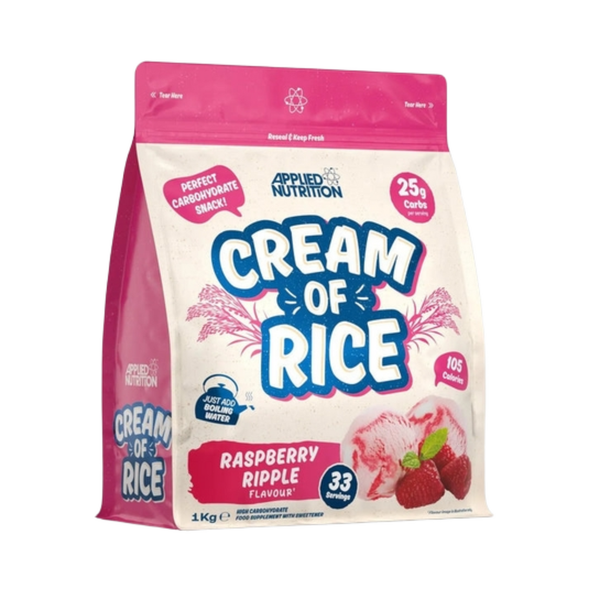 Applied Nutrition Cream of Rice Raspberry Ripple flavour 33 servings