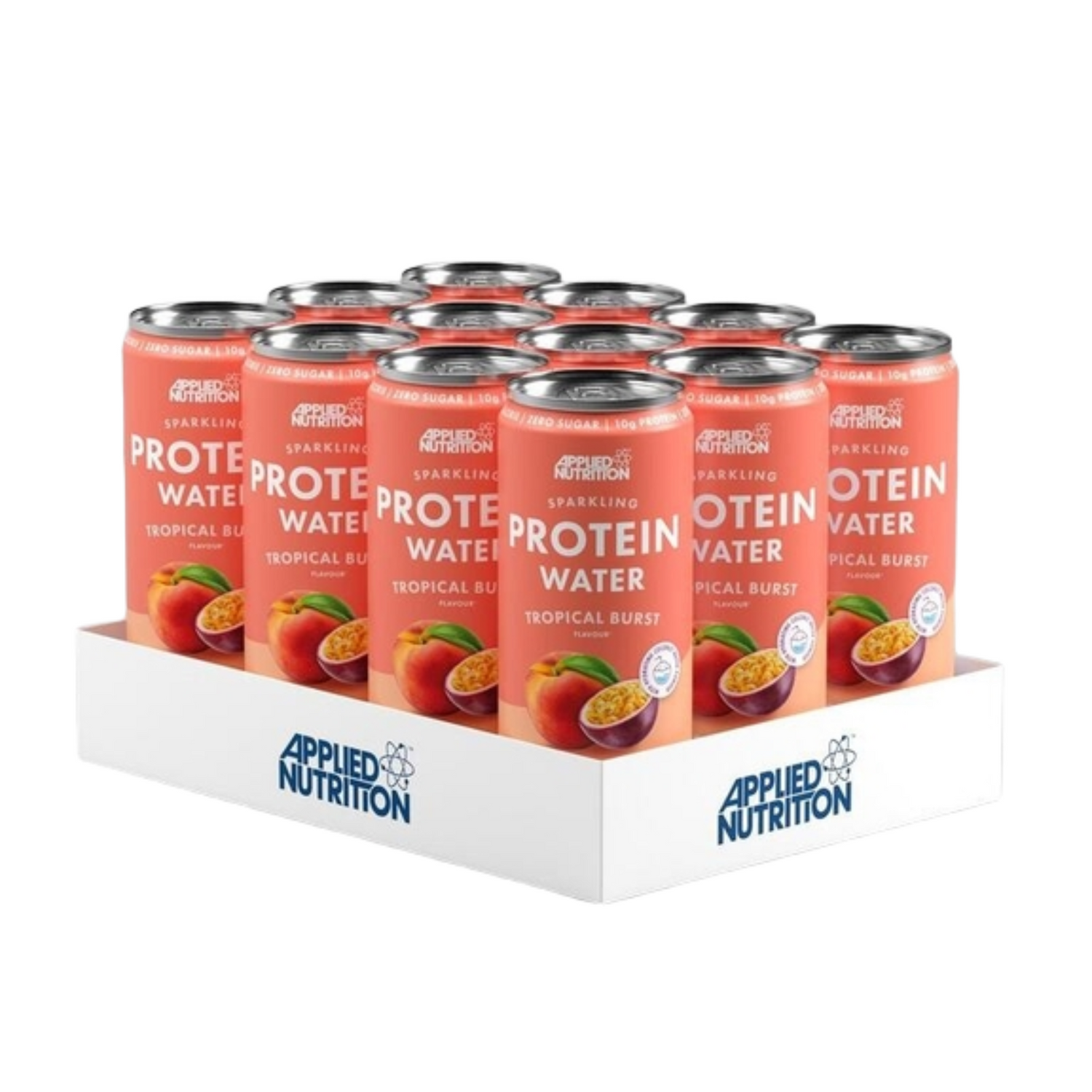 Applied Nutrition Sparkling Protein Water 355ml Tropical Burst (Case of 12 Drinks)