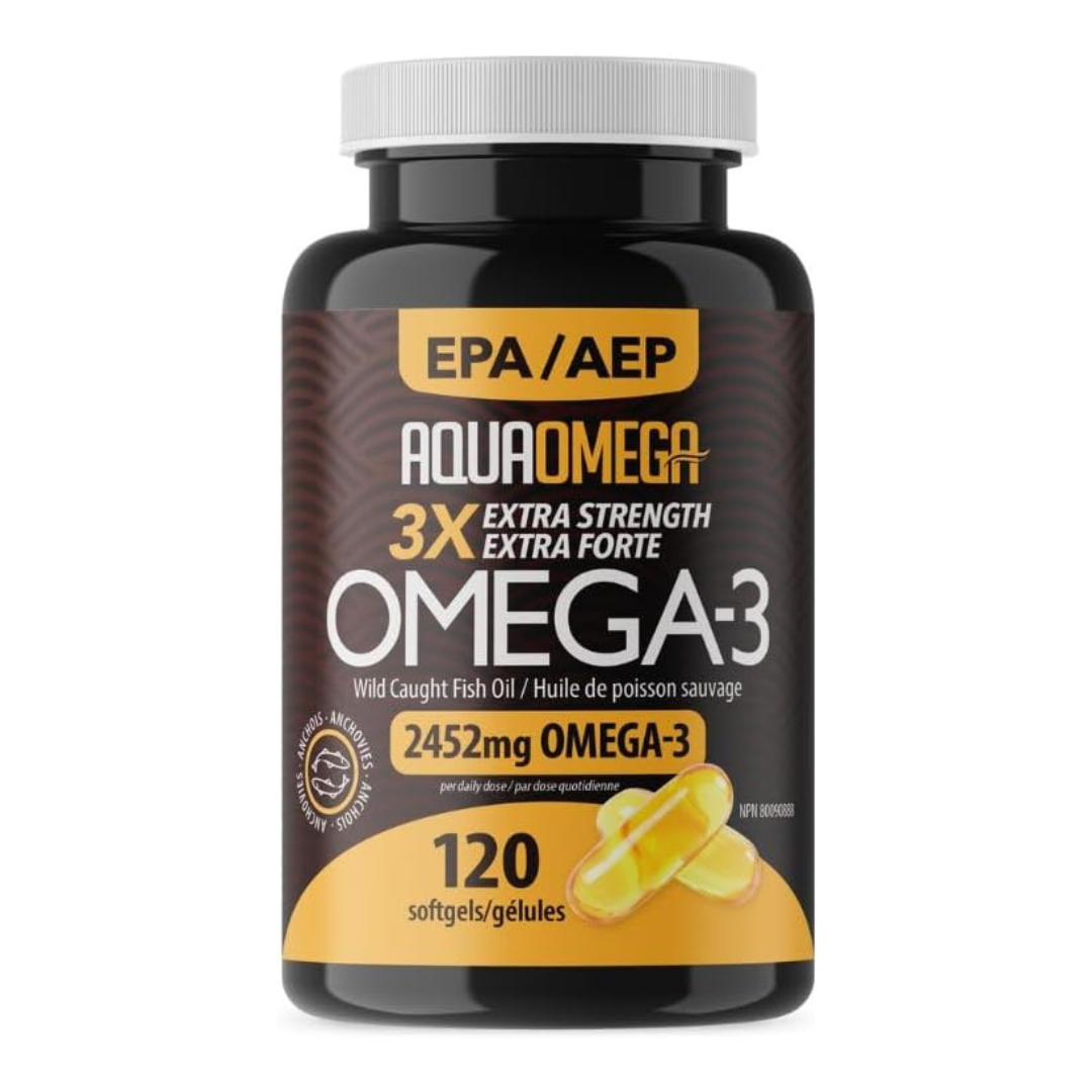 AquaOmega 3X Strength 120 Softgels