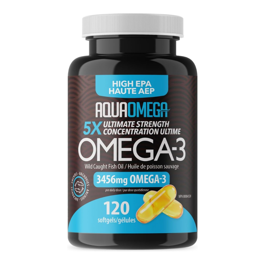 AquaOmega 5X Strength 120 Softgels High EPA