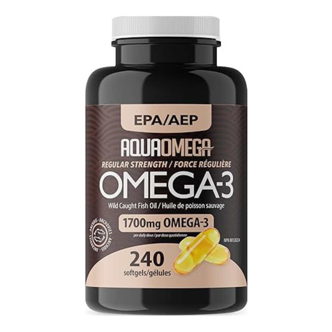 AquaOmega Regular Strength 240 Softgels 2450mg