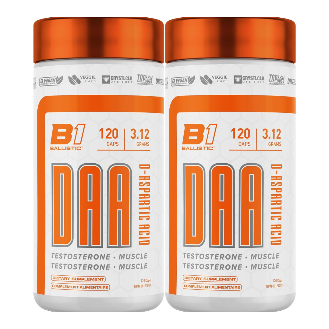 Ballistic Labs DAA D-Aspartic Acid 120 Capsules (Pack of 2)