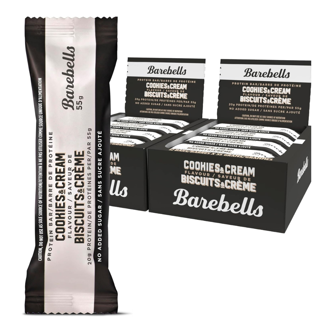 Barebells Protein Bar Box of 12 - Cookies & Cream (Pack of 2 Boxes)