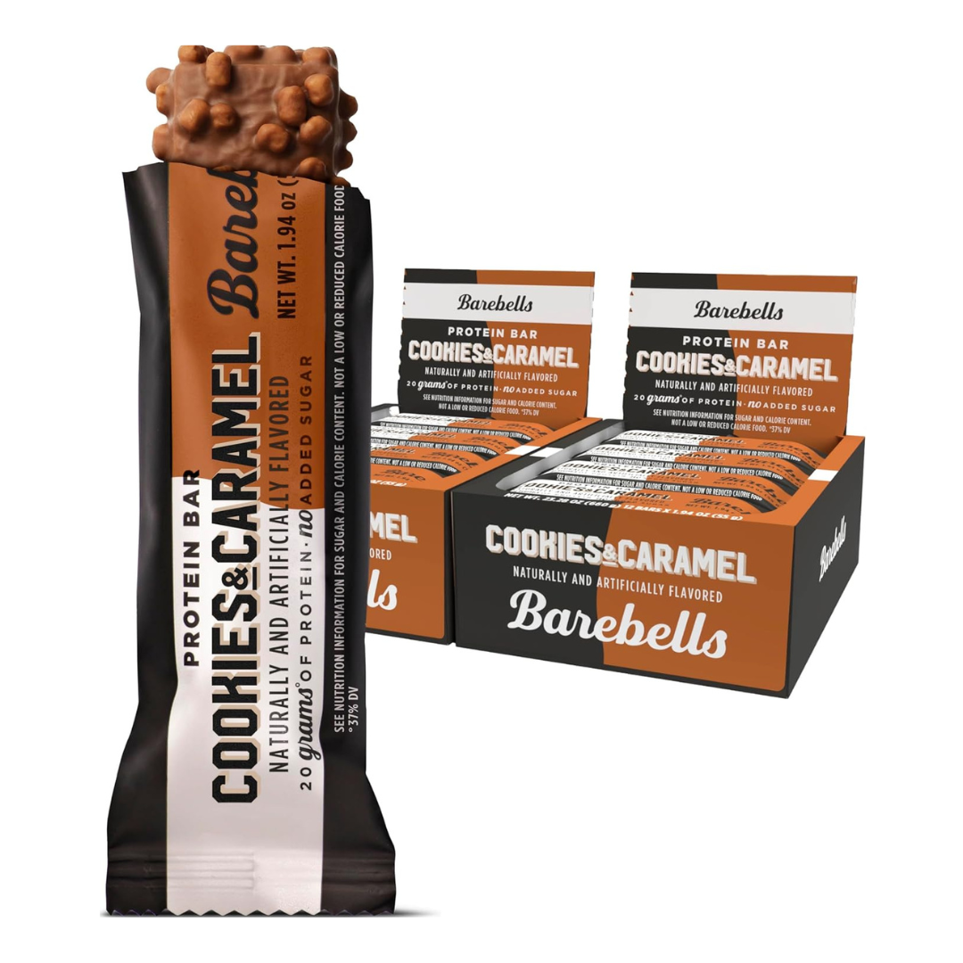 Barebells Protein Bar Cookies & Caramel Box of 12 (Pack of 2 Boxes)