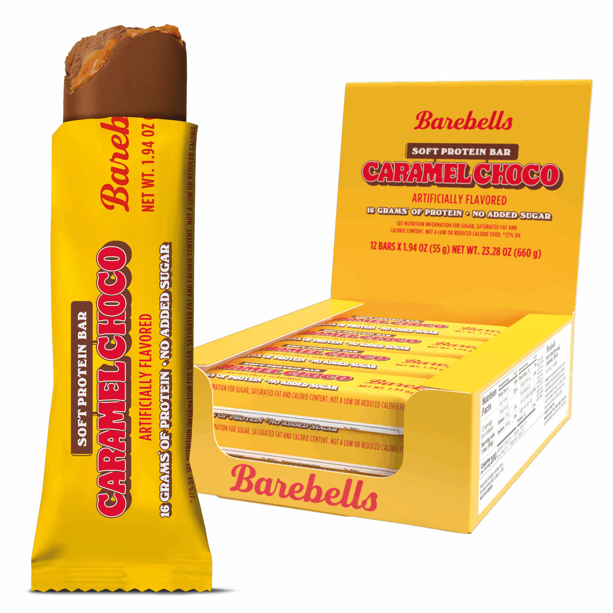 Barebells Soft Protein Bar (Box of 12) - Caramel Choco