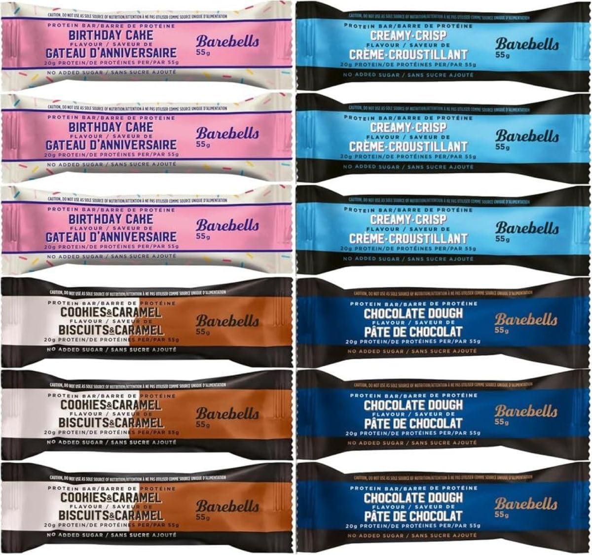 Barebells Protein Bar Assorted Pack (3 Bday Cake, 3 Cookies & Caramel, 3 Creamy Crisp, 3 Chocolate Dough)