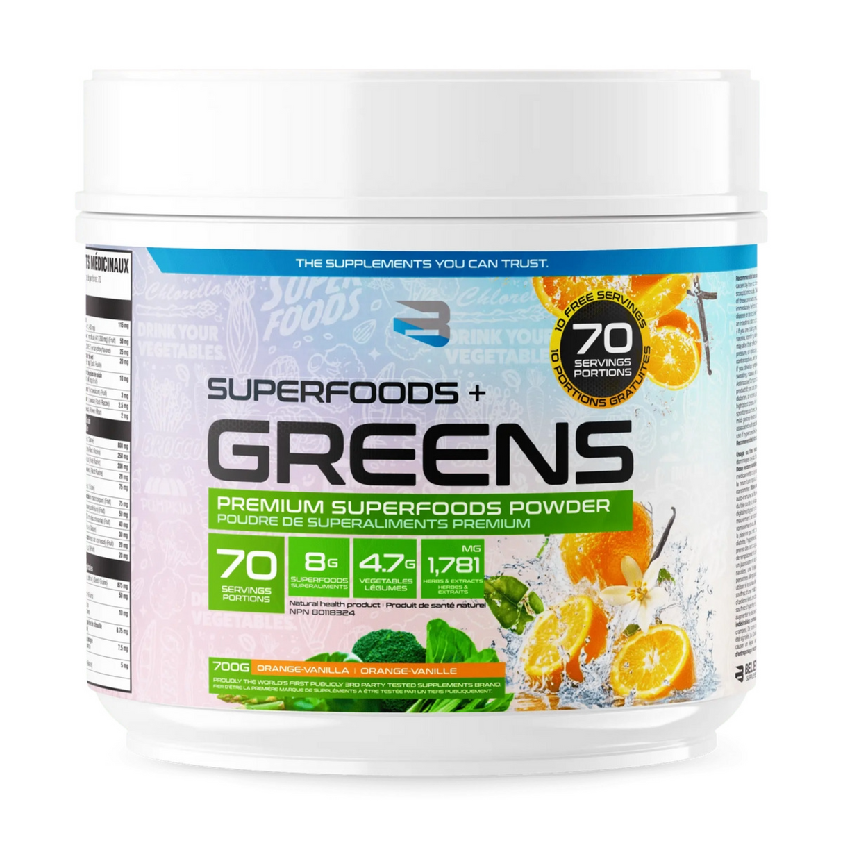 Believe Supplements Superfoods + Greens 70 Servings
