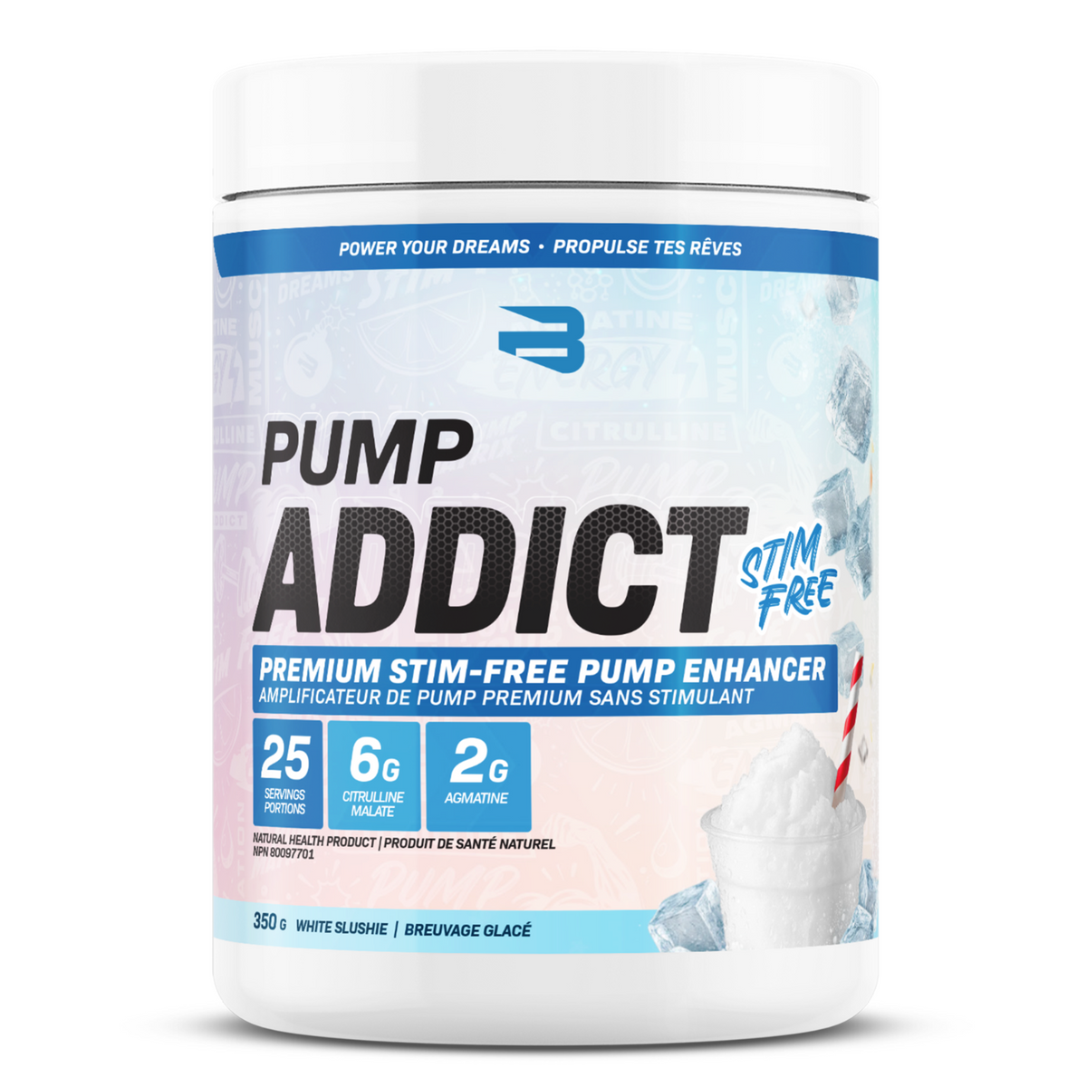 Believe Pump Addict Stim-Free Pre-Workout 25 Servings