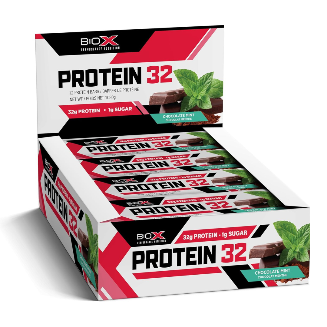BioX Protein 32 Bar Chocolate Mint (Box of 12)