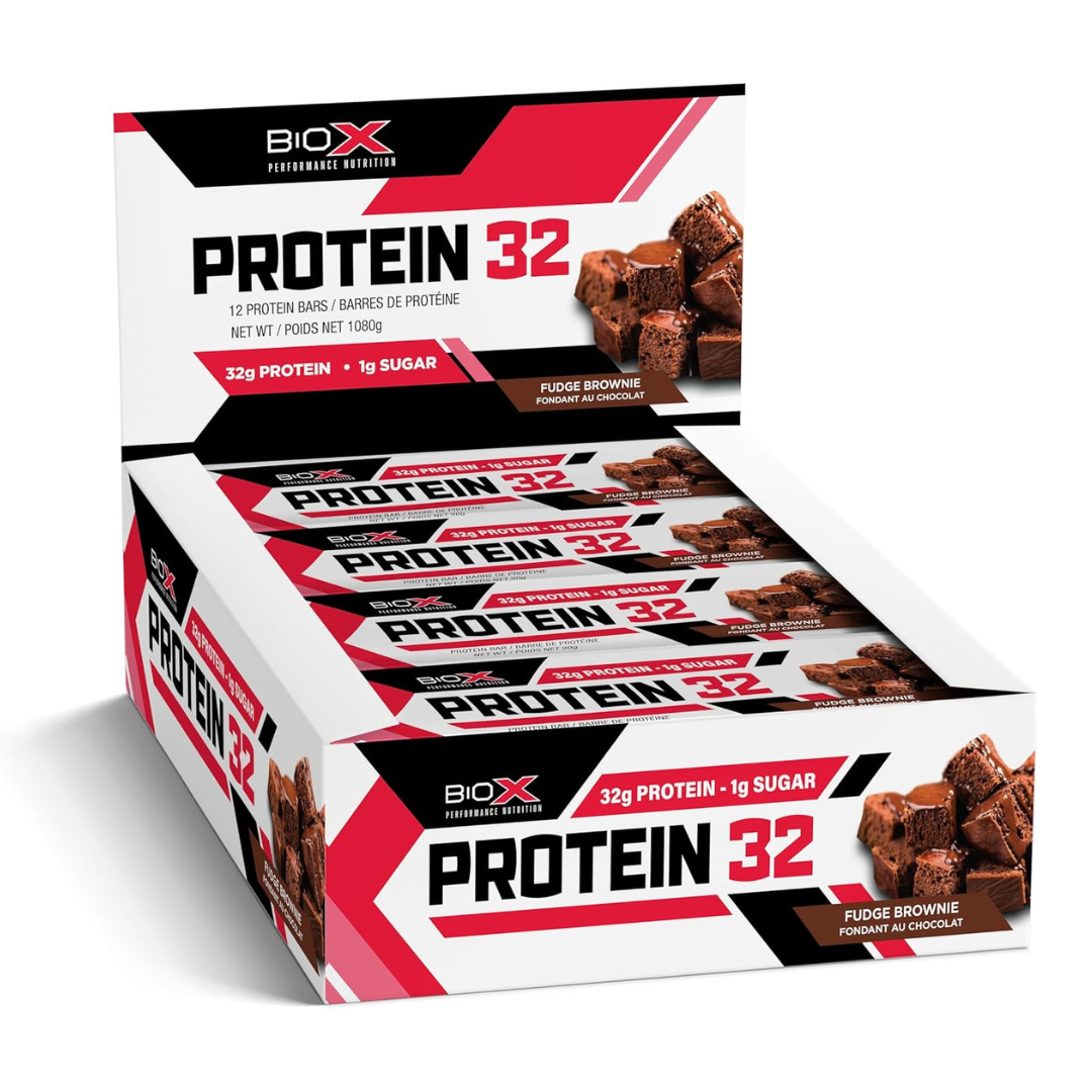 BioX Protein 32 Bar Fudge Brownie (Box of 12)