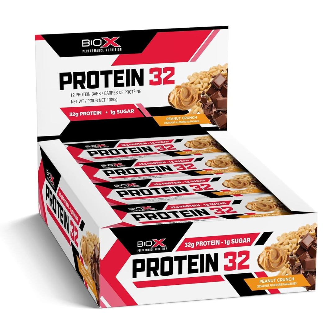 BioX Protein 32 Bar Peanut Crunch (Box of 12)