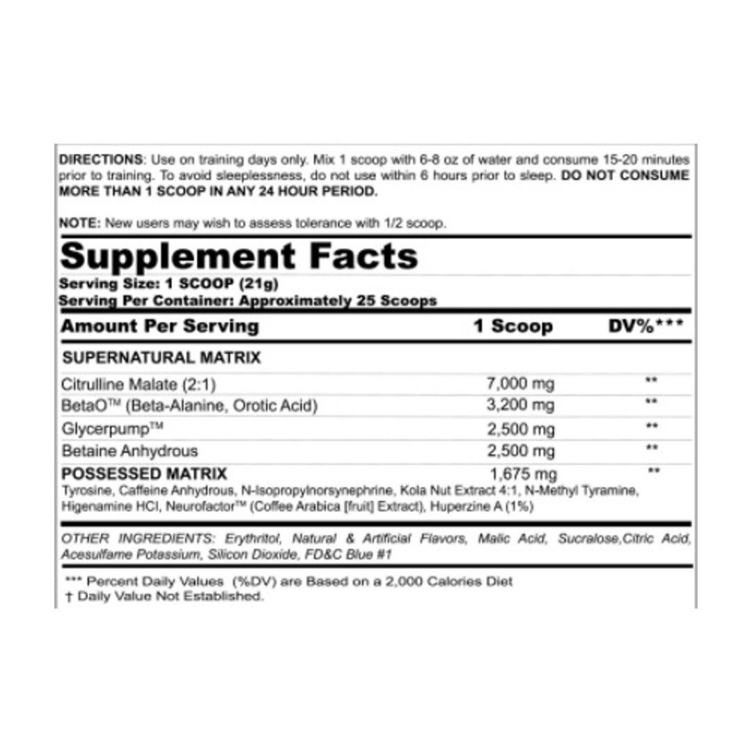 Black Magic BZRK Pre-Workout 25 servings