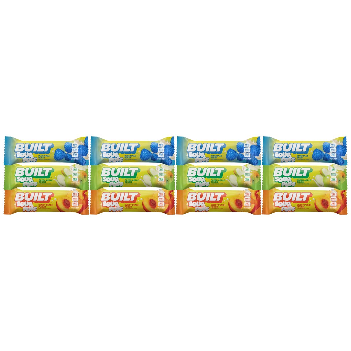 Built Sour Puff Bars Variety Pack (Pack of 12 Bars)