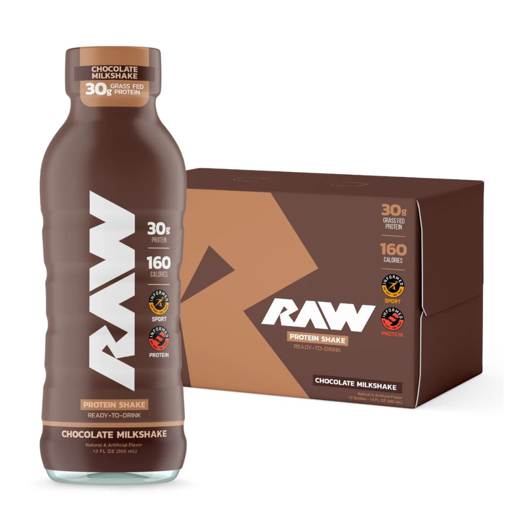 CBUM Raw Grass Fed Isolate Protein Shake RTD Chocolate Milkshake (Case of 12 Bottles)