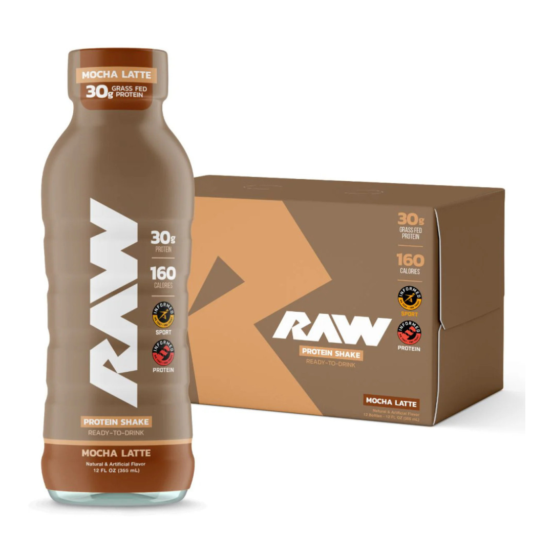 CBUM Raw Grass Fed Isolate Protein Shake RTD Mocha Latte (Case of 12 Bottles)
