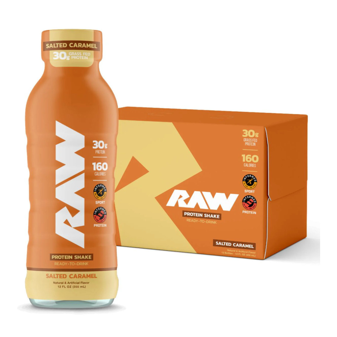 CBUM Raw Grass Fed Isolate Protein Shake RTD Salted Caramel (Case of 12 Bottles)