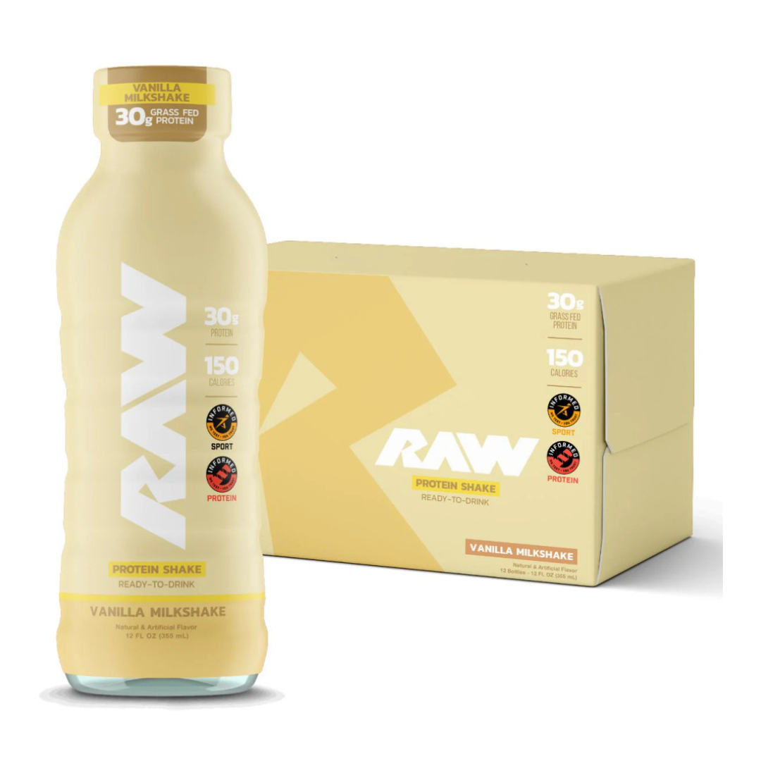 CBUM Raw Grass Fed Isolate Protein Shake RTD Vanilla Milkshake (Case of 12 Bottles)