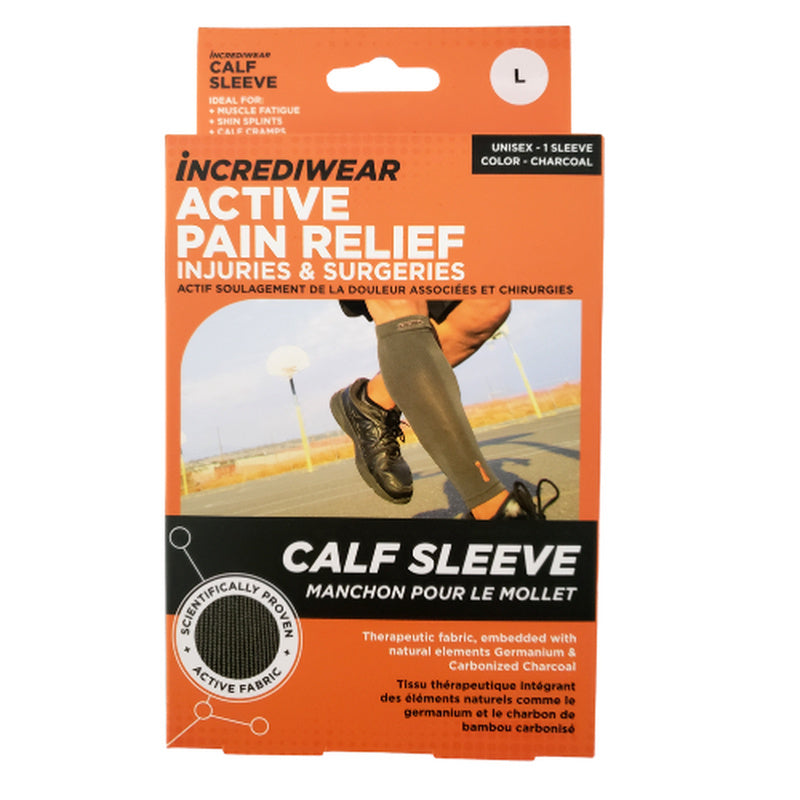 Incrediwear Single Calf Sleeve Dark Grey