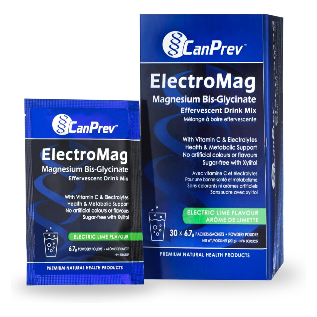 Canprev ElectroMag Effervescent Magnesium Drink (Box of 30 Sachets)