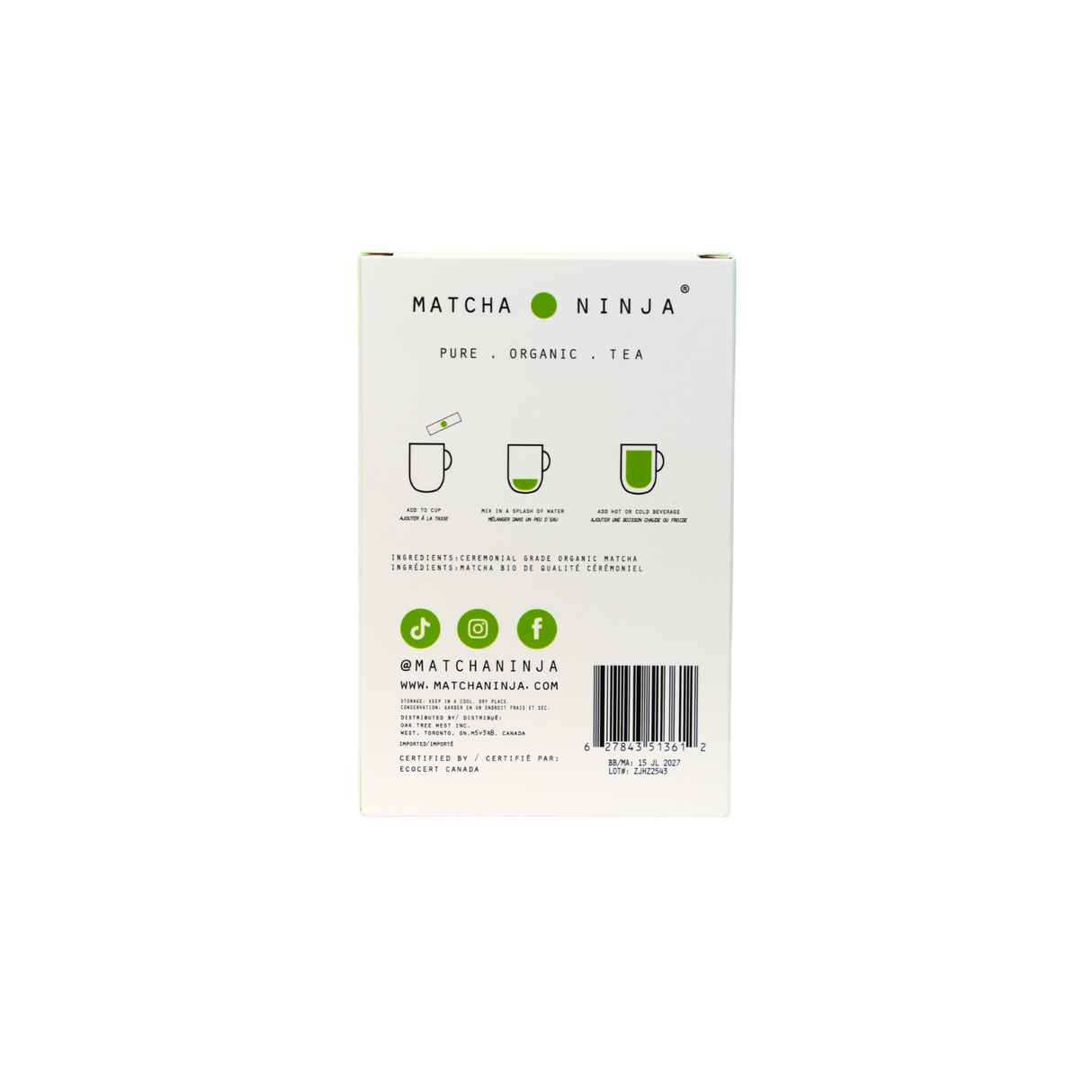Matcha Ninja Cold Brew Matcha Packets (10x 1.5g)