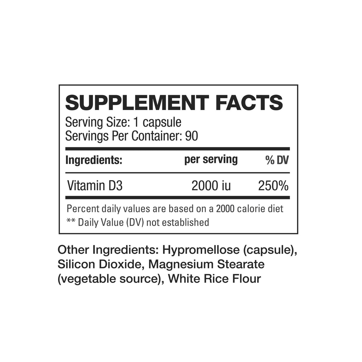 HD Muscle Vitamin D3 90 Capsules