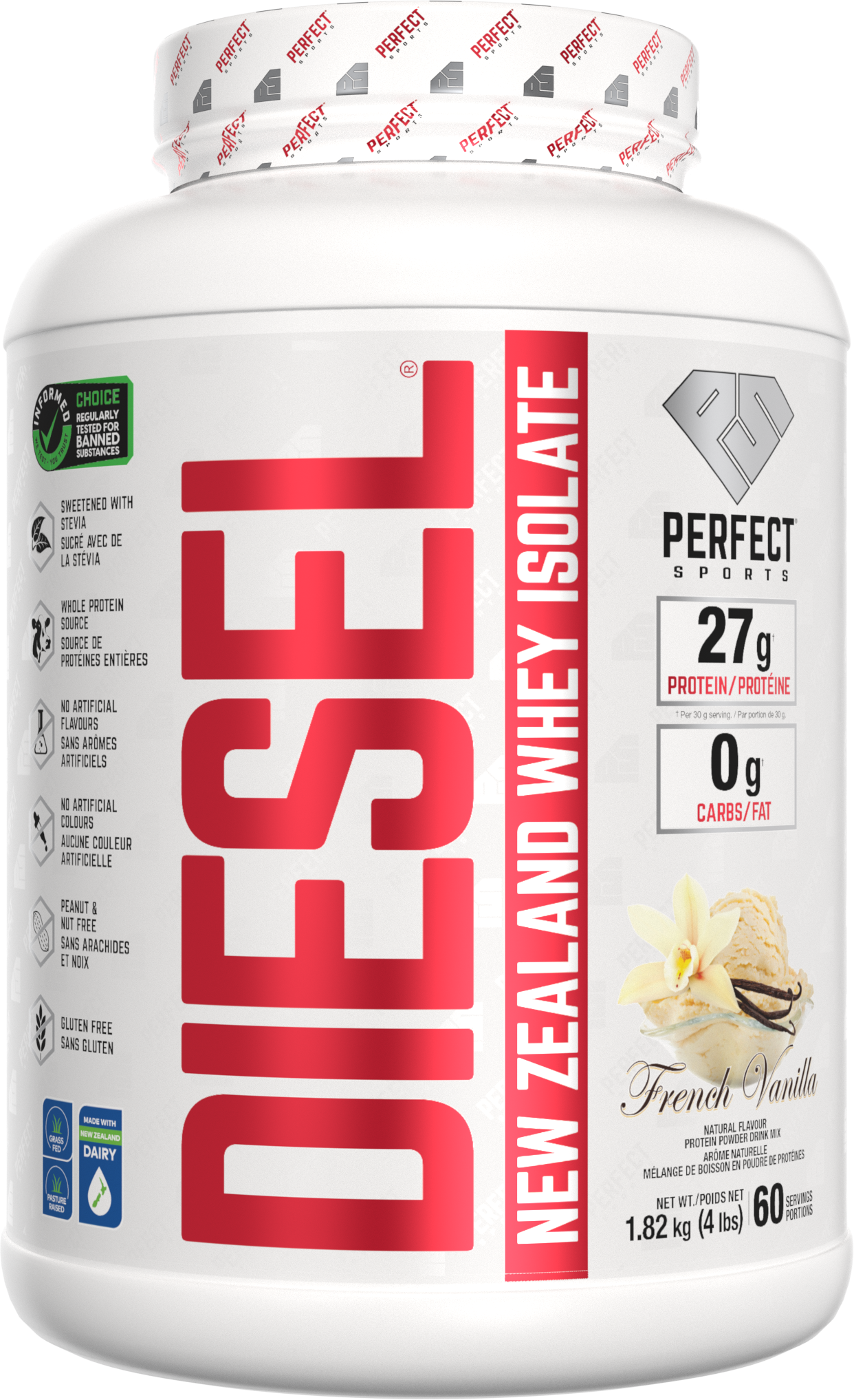 Perfect Sports Diesel New Zealand Whey Isolate 4LB