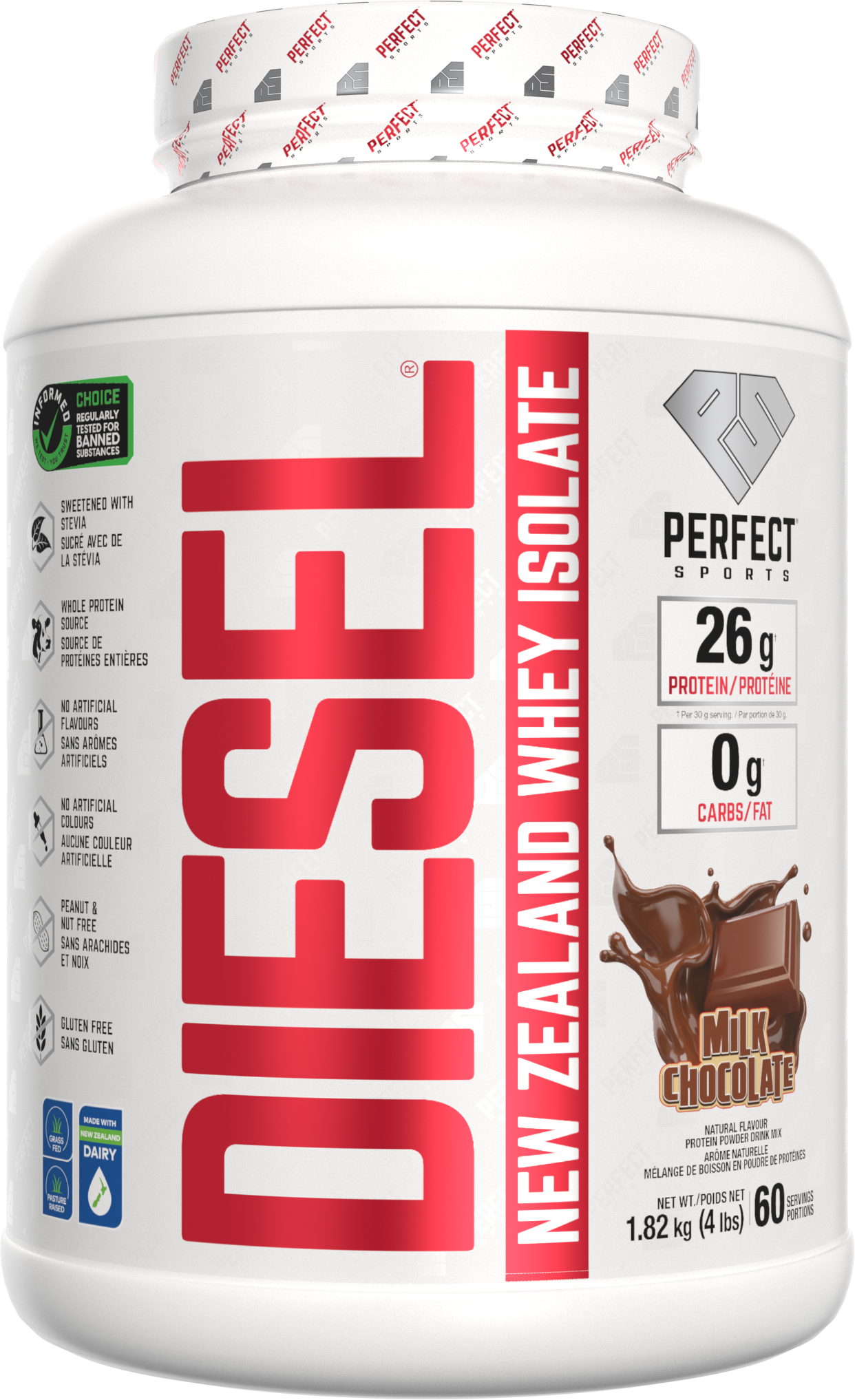 Perfect Sports Diesel New Zealand Whey Isolate 4LB
