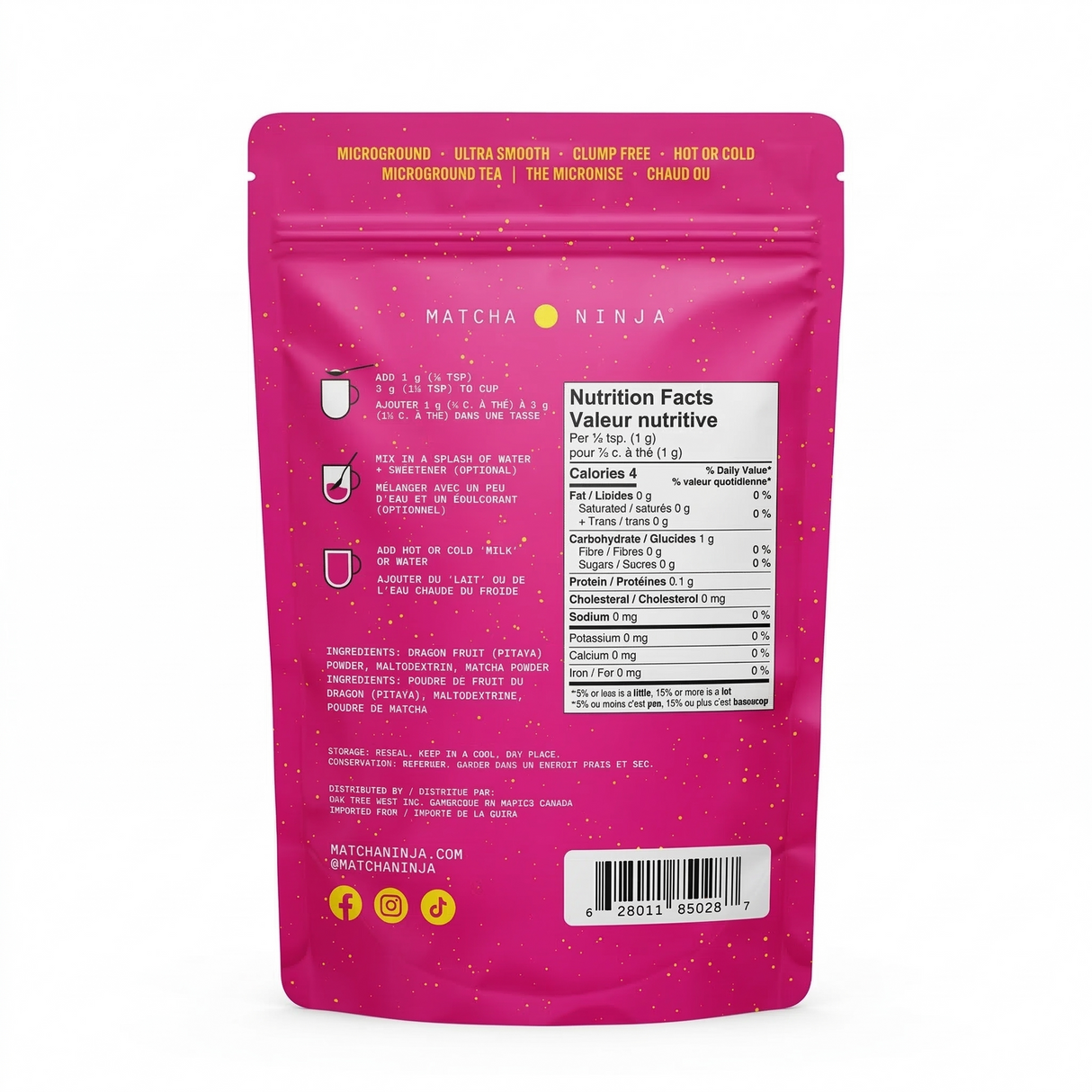 Matcha Ninja Dragonfruit Powder 70g