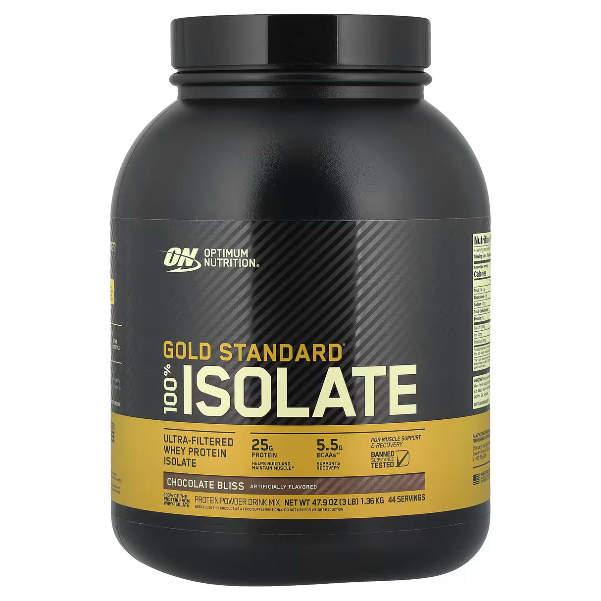 Optimum Nutrition ON Gold Standard 100% Isolate protein powder 3lbs Chocolate Bliss