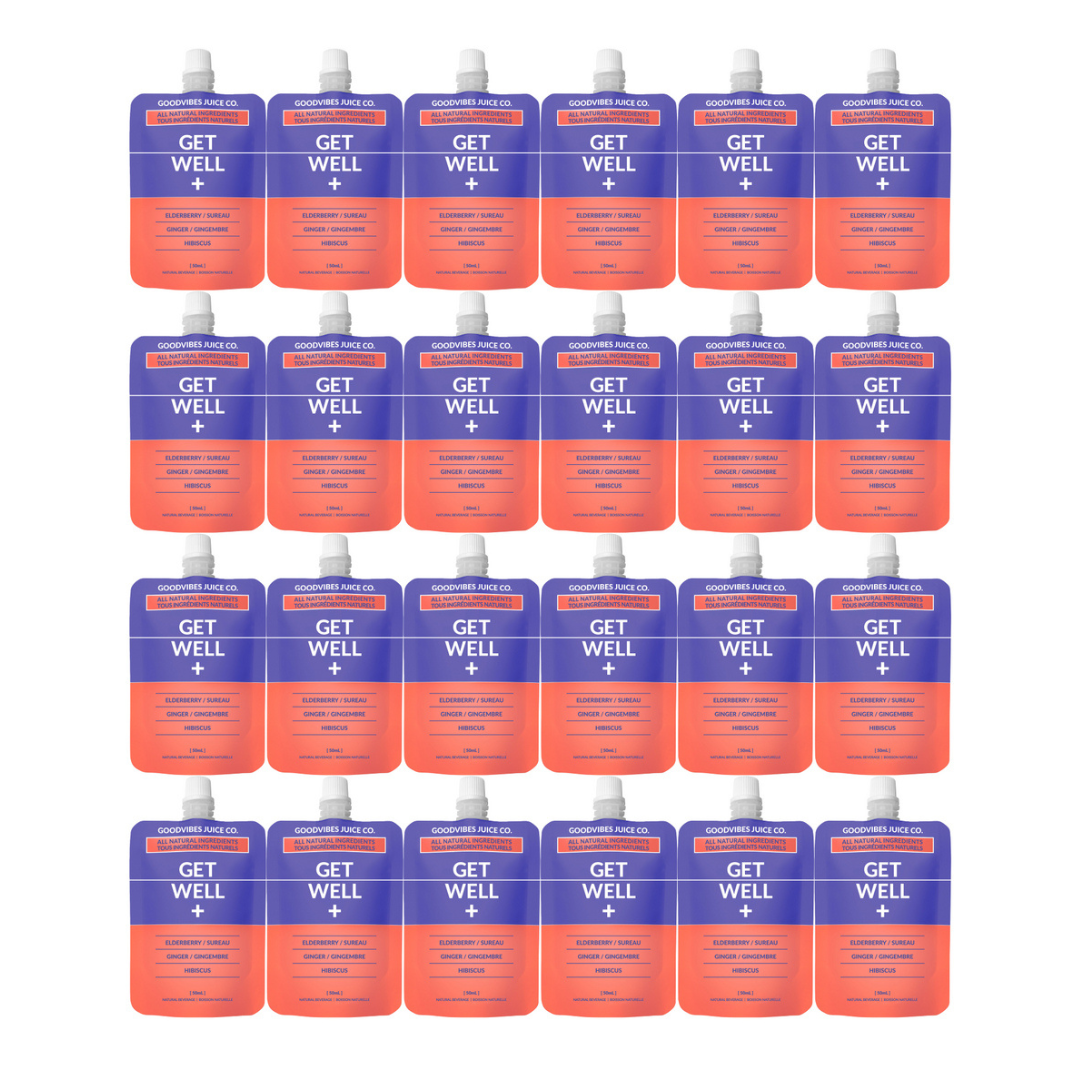 Goodvibes Juice Co. Get Well Natural Juice (Pack of 24 x 50ml Pouches)