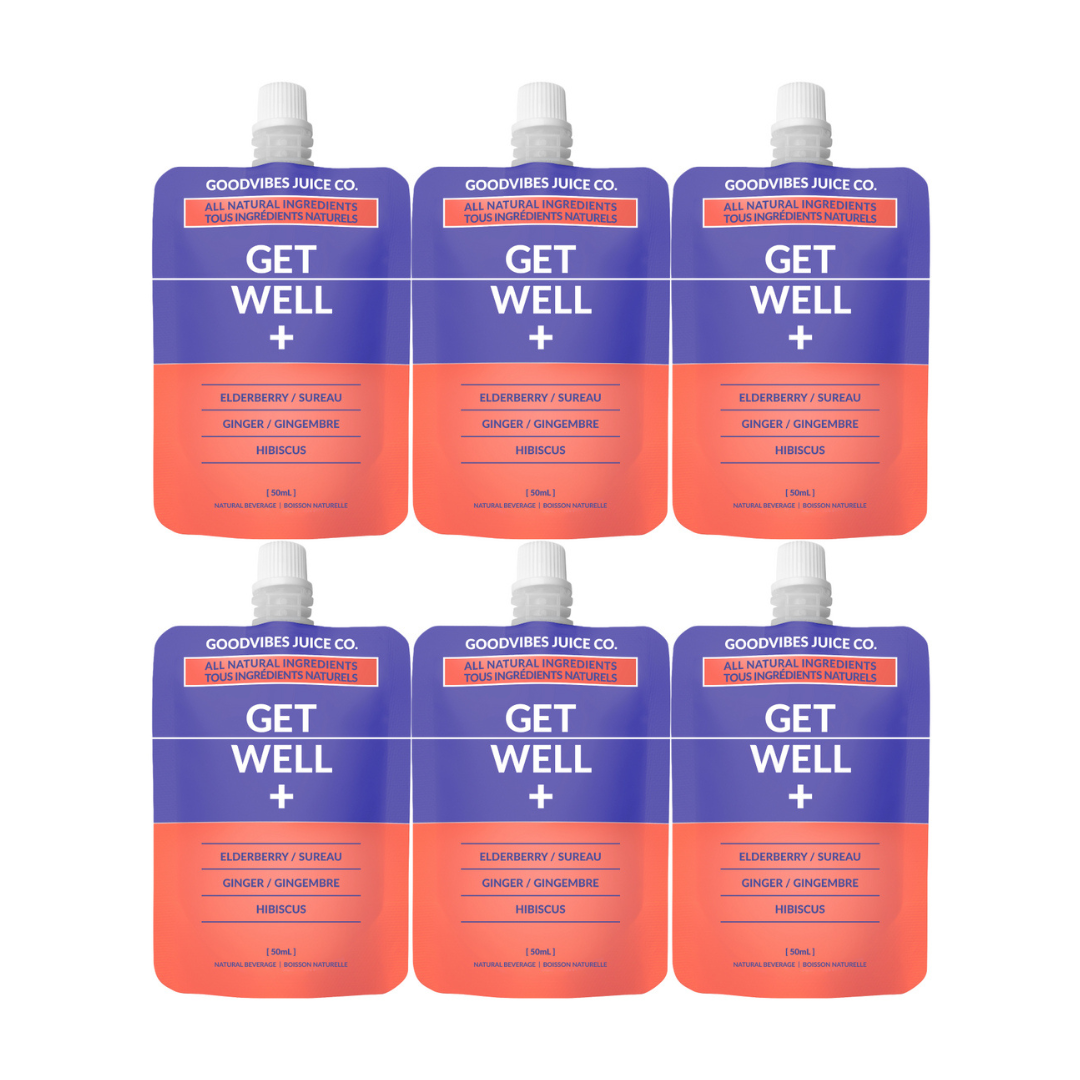Goodvibes Juice Co. Get Well Natural Juice (Pack of 6 x 50ml Pouches)