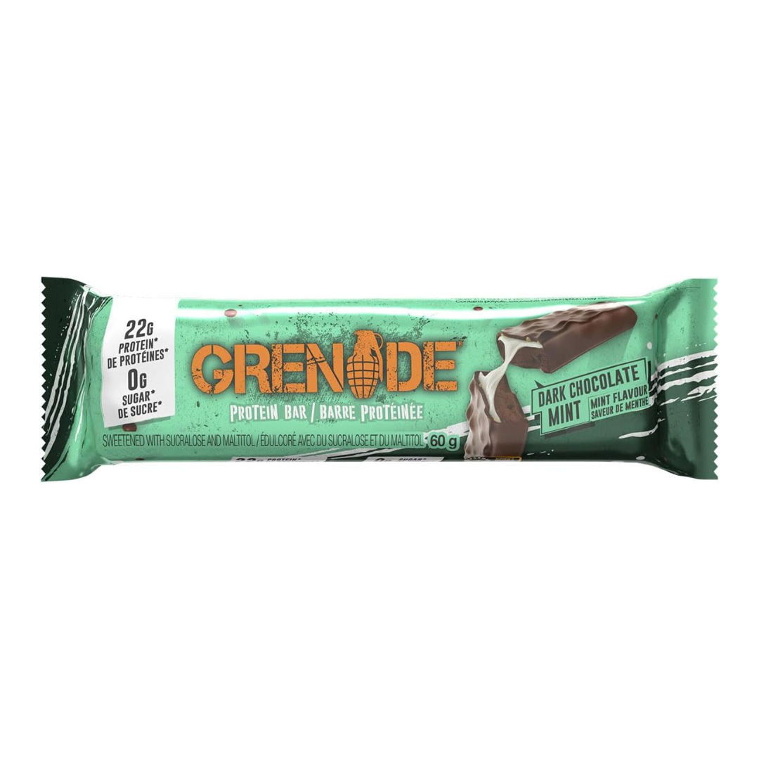 Grenade Carb Killa Dark Chocolate Mint protein bar 60g — single bar wrapper, front label