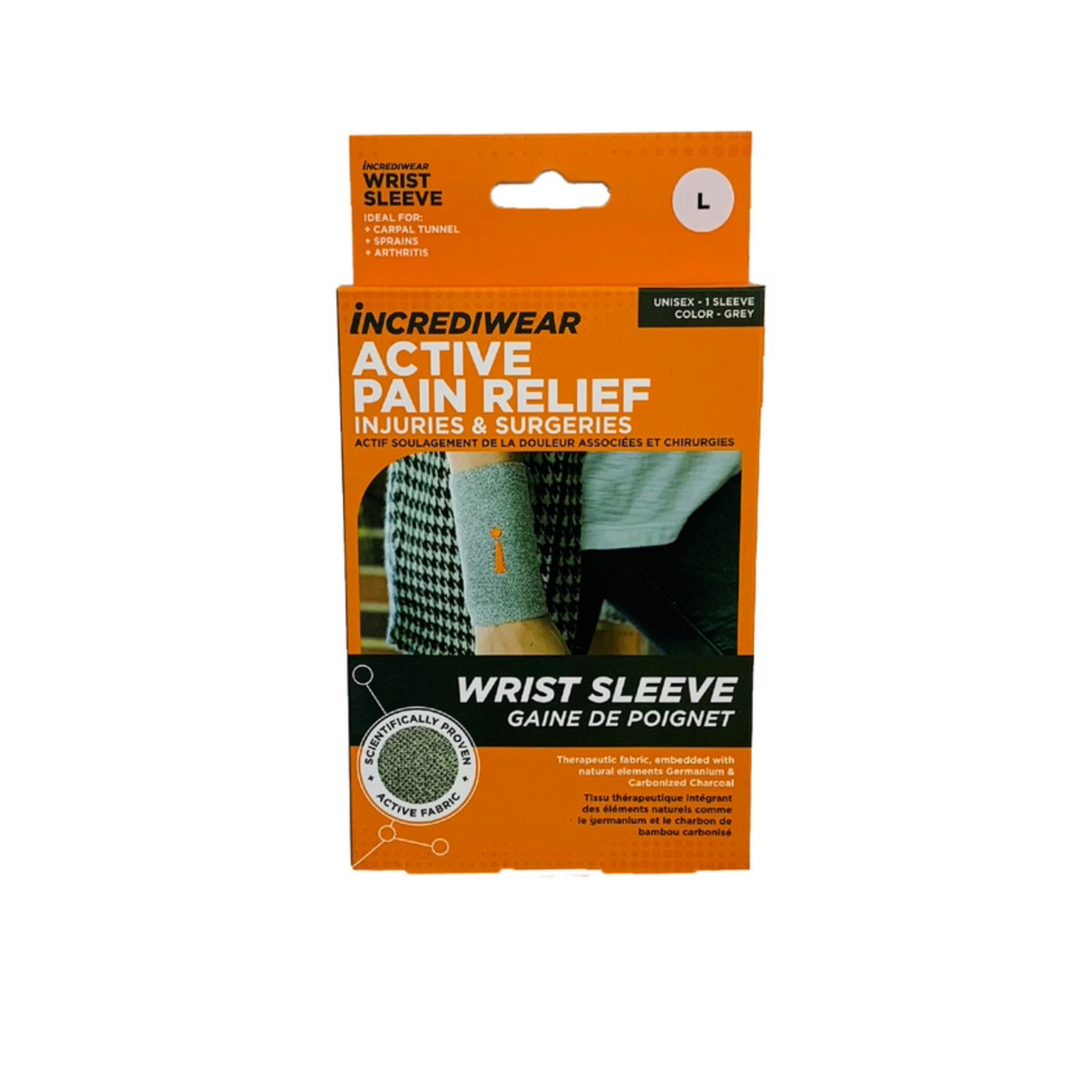 Incrediwear Grey Wrist Sleeve