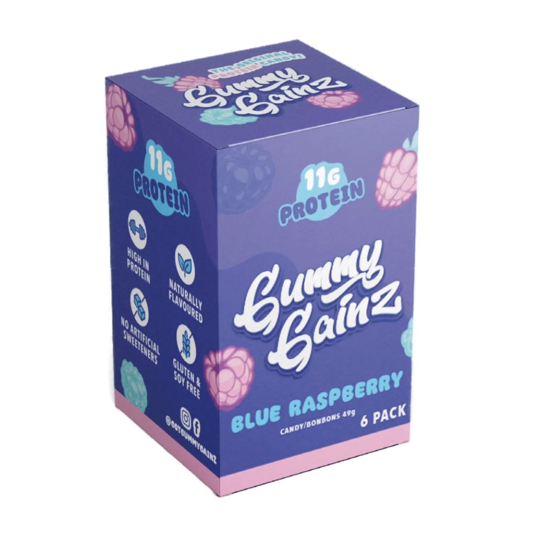 Gummy Gainz Protein Candy Blue Raspberry (Box of 6)