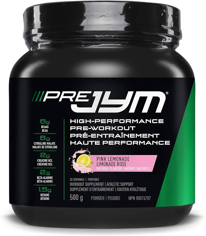 JymSupps PreJym high-performance pre-workout 20 Servings or 40 Servings Pink Lemonade Jym Supplements