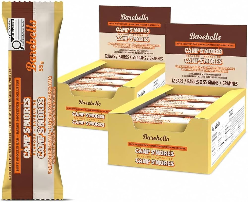 Barebells Soft Protein Bar (2 Boxes of 12, 24 Bars) - Camp S'mores — front of pack